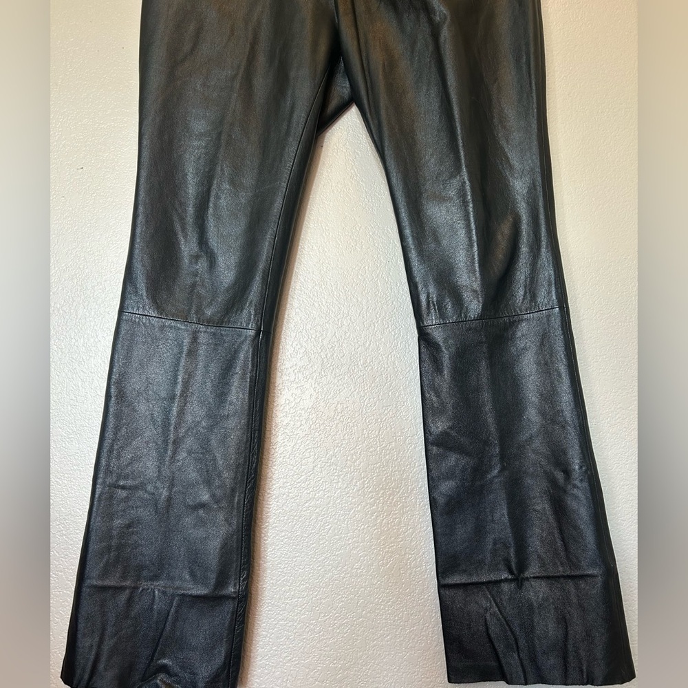 Wilsons Leather Dark Straight Leg Trousers - Picture 4 of 10